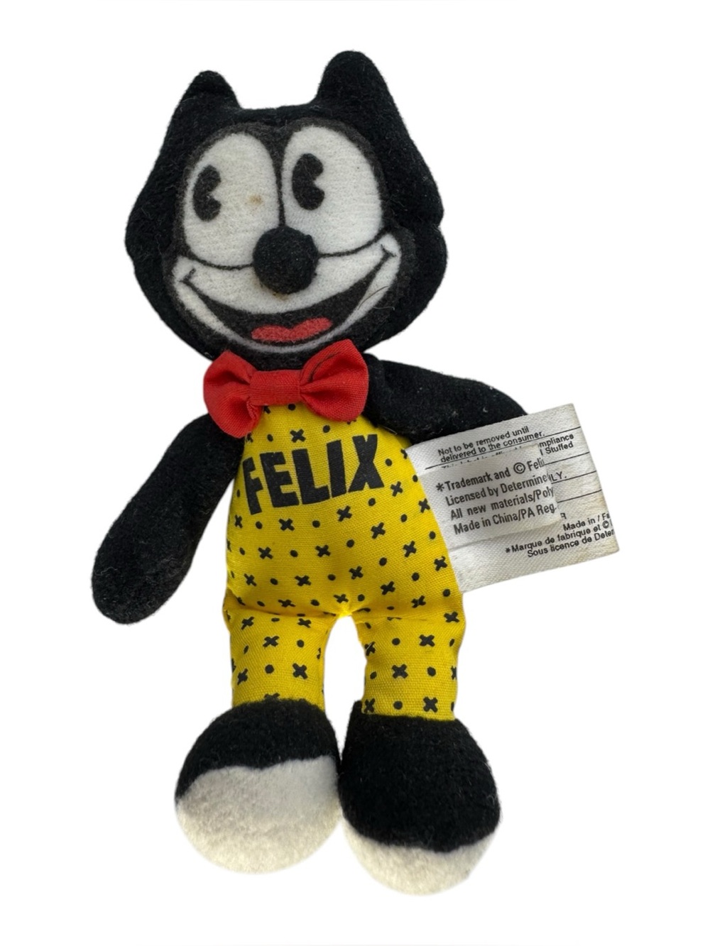 Vintage Determined Productions Felix the Cat Mini Plush Beanie Doll 4" Tag